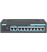 TEROW 10-Port Gigabit PoE+ Network Switch: Featuring 8 PoE+ Ports, 2 Enhanced Uplink Ports, 802.3...