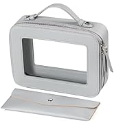 EcoVision Clear Makeup Bag, Travel Cosmetic Accessory Bag, Toiletry Organizer Bags for Women, Por...