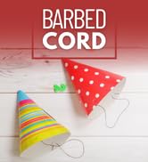 Elastic Barbed Cord Stretch Loop Band with Metal Ends for Party Hat Elastic Menus Badges Signs