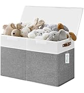 Bagnizer Large Toy Storage Box with Lids, Collapsible Sturdy Baby Storage Organizer Chest Bin Bas...