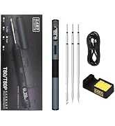 ALIENTEK Soldering Iron Kit, 100W Fast Heating T80/T80P Digital Soldering Iron PD/QC,Type-C Porta...