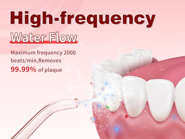 Tovendor electric flosser with High-frequency Water Flow remove 99.99% of plaque