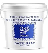 Dead Sea Mineral Bath Salt 5 Lb. Fragrance Free, 100% pure, Magnesium, Sulfur, Minerals. All Skin...