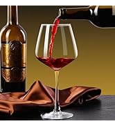 Haoxishui Wine Glasses Set of 2, 16 oz Hand Blown Wine Glasses, Burgundy Wine Glass, Red Wine Gla...