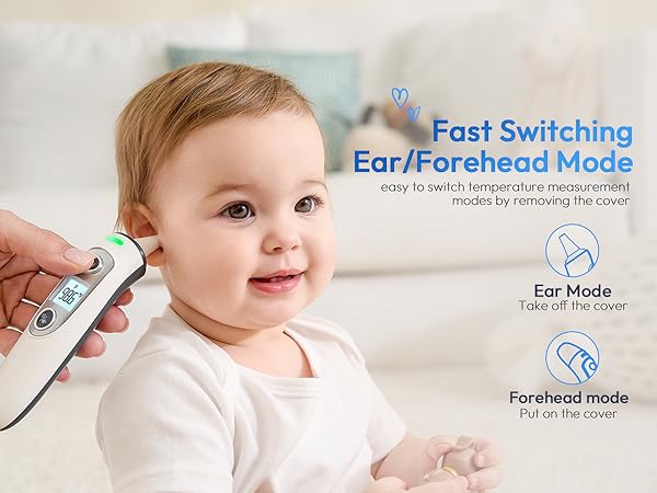 ear and forehead thermometer
