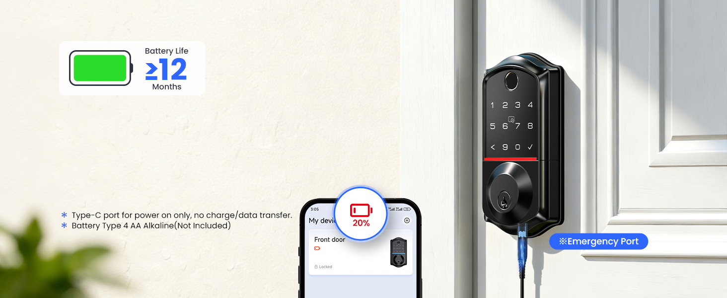 Veise Fingerprint Smart Door Lock