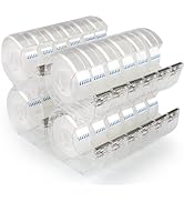 JEFURE 24 Pack Transparent Tape with Dispenser, 0.7In x 1000In Clear Tapes and Refillable Dispens...