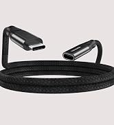 Thsucords USB C Extension Cable 100W 1FT, USB C Type C 3.2 Gen 2 Male to Female Cord 20Gbps Data ...