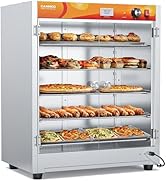 CAMMOO 133Qt 5-Tier 900W Commercial Food Warmer w/ 304 Blued Stainless Steel Heating Element, Dou...