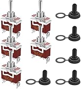 Momentary Toggle Switch, MecRecare Waterproof 3 Way Toggle Switch (ON)-Off-(ON) 30A 12VDC/15A 250...