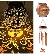 YJFWAL Hummingbird Wind Chimes for Outside, Gifts for Mothers Day Woman Mom Grandma,30" Metal Han...