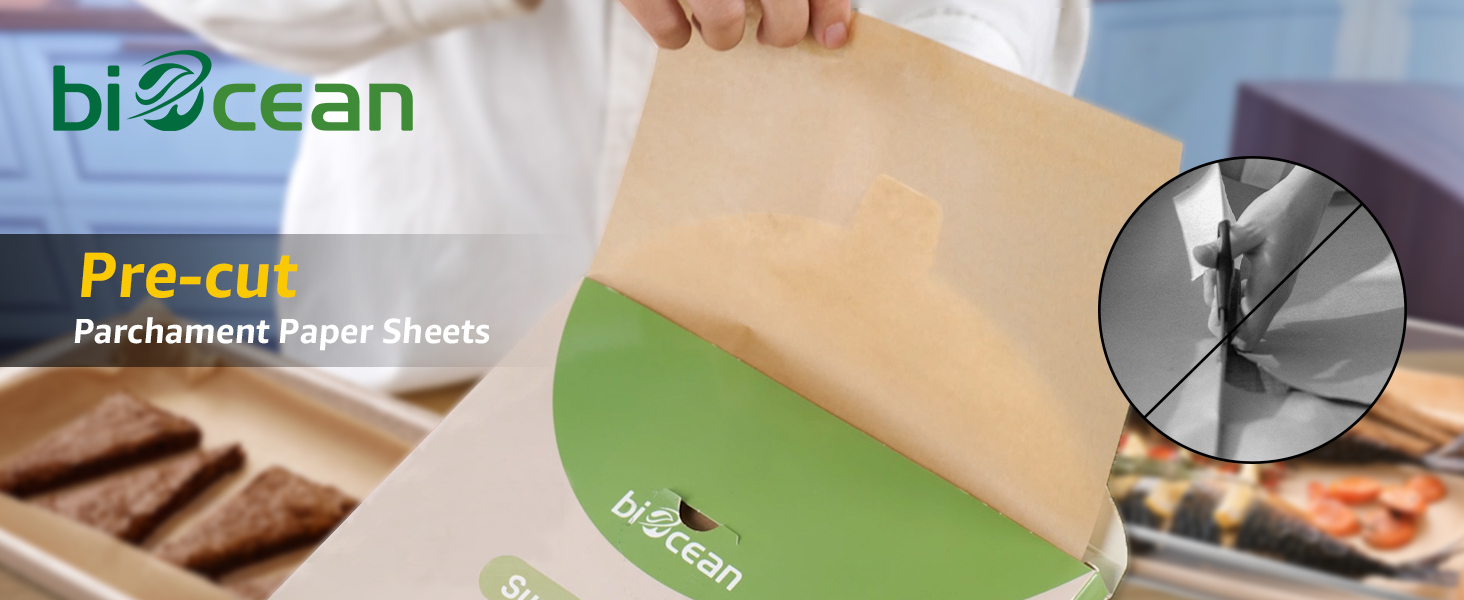 biocean Unbleached Parchment Paper Sheets