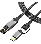 USB 3.0 to Ethernet Cable Adapter, Ethernet to USB C Cable - 3.3FT, USBC to RJ45 Gigabit (1000M) ...