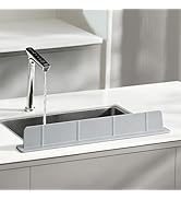 Volminex 20Inch Silicone Sink Splash Guard with Strong Suction Cups, Flexible Kitchen Sink Splash...