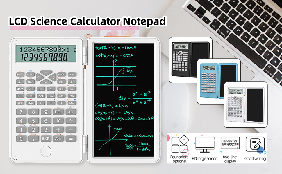 Calculators 12-Digit Calculator with Writing Tablet