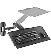 Putilsen Mount Wall Mount Keyboard Tray- Keyboard and Mouse Stand & Monitor Mount Arm,Height Adju...
