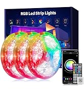 GANZQH Led Lights for Bedroom 300ft (3 Rolls of 100ft) Music Sync Color Changing Led Strip Lights...