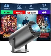 Upgraded Projector with WiFI 6 and Bluetooth Mini Portable Smart Video Theater 4K HD 1080P Outdoo...