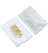 PABCK 300 Pcs 2.4x3.5 inch (Usable Size 2x3.1 inch) White Front Clear Open Top 2.8mil Plastic Hea...