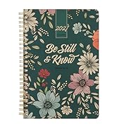 Christian Art Gifts 2027 Compact Spiral-Bound 12 Month Planner for Women: Be Still & Know Encourage