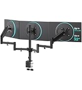 WALI Triple Monitor Mount for 13-32 inch Screens, up to 17.6 lbs per Arm | Adjustable 3 Monitor D...