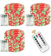 3 Pack Fairy Lights Battery Operated with Remote Control Timer, 26 FT 80 LED String Lights Outdoo...