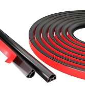 ESUFEIR 19.7 Feet Weather Stripping Door Seal Strip,Self-Adhesive Rubber Door Weather Stripping I...