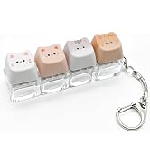 Keyboard Fidget Clicker Keychain, 4 Cat Keys Clicky Keyboards Fidgets for Adults, Stress Relief B...