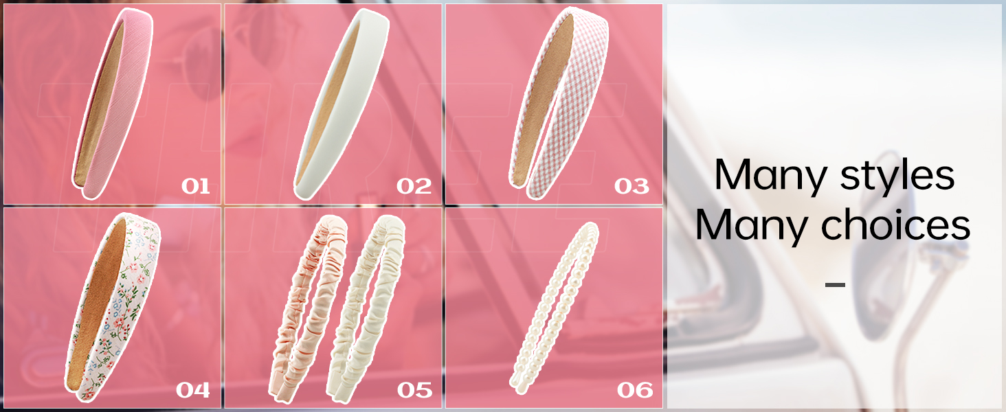 Non Slip Pearl Headband Flower Head Bands Cute Head Band Wide Hairbands for Girls