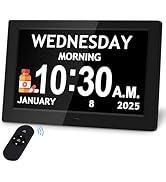 10.1'' Digital Clock, 1280*800p HD Extra Large Display, Digital Clock With Date, Time, Day Of Wee...