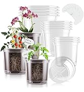 SupKing Clear Nursery Pots 6/5/4 Inch Plastic Seed Starter,12 Pack Plastic Pots for Plants with D...