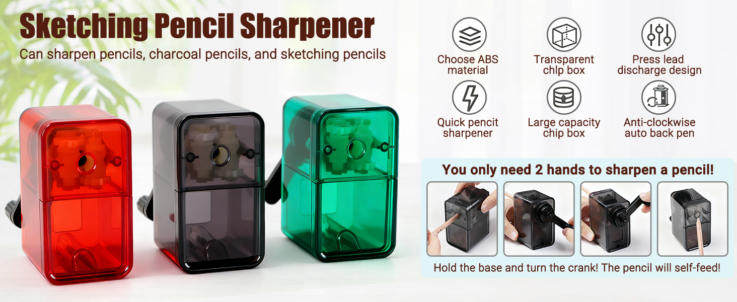 Hand-cranked pencil sharpener