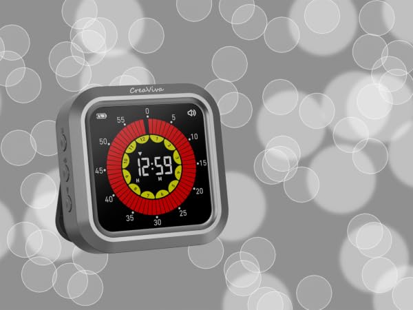 creaviva digital visual timer gray color
