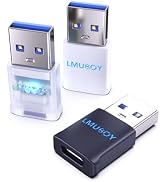LMUBOY USB-A to USB-C Adapter with LED Light, USB 3.0 Fast Data Transfer & 5V/3A Charging, Compac...