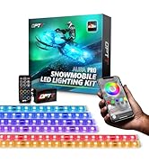 OPT7 Aura Snowmobile ATV Underglow Lights with App & Remote Control, 6PCS RGB LED Light Strips, M...