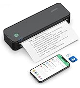 JADENS Bluetooth Thermal Printer, Support 8.5" X 11" US Letter, Portable Printers Wireless for Tr...
