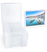 Yesland 5x7inch Photo storage box, 6 Inner Photo Cases Keeper, Clear Plastic Seed Organizer, Craf...