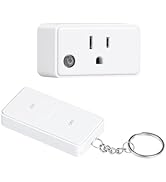 TREEWELL Remote Control Outlet, 200 FT Long Range Wireless Remote Light Switch, No Wiring, 15A/18...