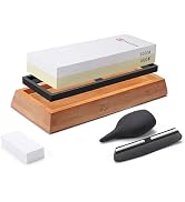 Paudin Premium Whetstone Knife Sharpener Stone Kit 1000/6000 Grit - Japanese Waterstone Sharpenin...