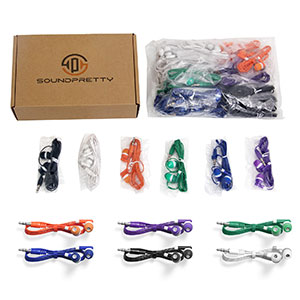 Individually wrapped earbuds for school