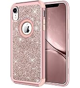 Hython Compatible with iPhone XR Case, Heavy Duty Full-Body Defender Protective Bling Glitter Spa...