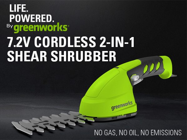 7.2V Cordless (2-In-1) Shear Shrubber