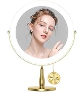 DEXHOM 11.8" Extra Large Lighted Makeup Mirror, 1X/10X, 2-Sided Magnifying Mirror with 96 LEDs, 3...