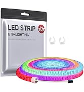 BTF-LIGHTING 3.2FT WS2811 WS2812B IC RGB DC5V 360 Degree Round Reticulate Pattern Chasing Color N...