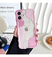 DEFBSC for iPhone 16 Case, Cute Clear Wavy Art Design Aesthetic Pattern Phone Case for Women Girl...