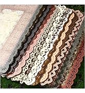 Diuhofart 30 Sheets Lace Edged Vintage Scrapbook Paper, Assorted Set - 3 Pack Background Statione...