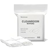 Synvicovan Cleanroom Wipers 4"x4"(400 Pcs, 100% Polyester, Class 100, 120GSM) Double Knit 100% Li...