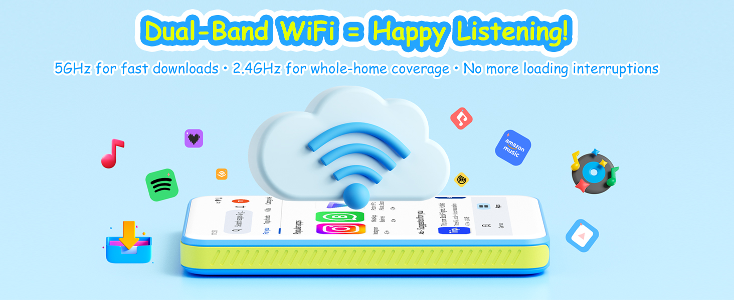 mp3 player with Bluetooth and wifi