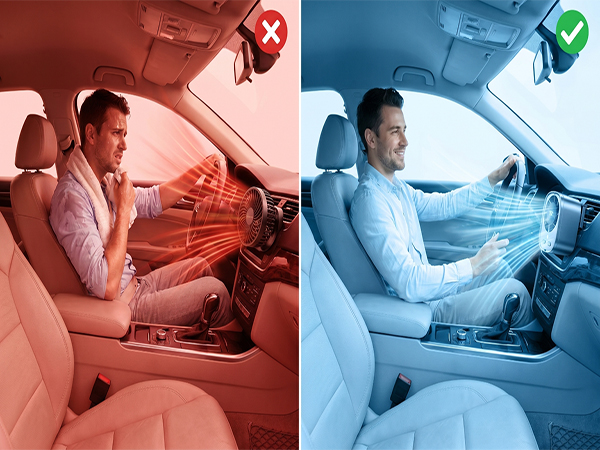 Portable Clip on Air Conditioner Fan for Car