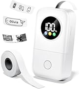 Phomemo Label Maker Machine with Tape, D30D Smart Screen Bluetooth Mini Label Maker, Small Rechar...